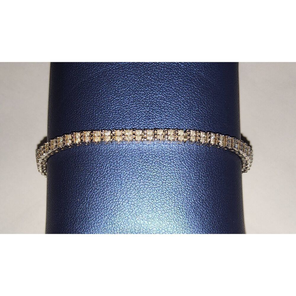 Gorgeous One Carat Double Row Round Cut Genuine Diamond Tennis Bracelet